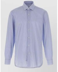 Barba Napoli - Striped Shirt Button Down Collar Long Sleeves - Lyst
