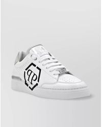 Philipp Plein - Leather Logo-Print Low-Top Sneakers - Lyst