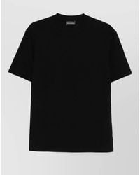 Emporio Armani - Jacquard Logo-Pattern Cotton T-Shirt - Lyst