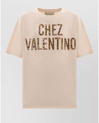 Valentino - Cotton Floral-Print Short-Sleeve T-Shirt - Lyst