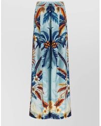 F.R.S For Restless Sleepers - Silk Printed Wide-Leg Trousers - Lyst
