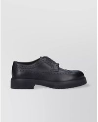 Ferragamo - Lace Brogue Shoes Round Toe Rubber Sole - Lyst