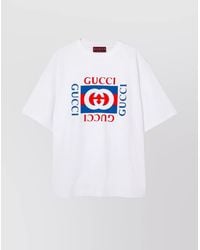 Gucci - Interlocking G Cotton Jersey T-Shirt - Lyst