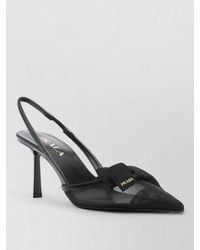 Prada - Mesh Slingback Pumps Featuring Bow Detail - Lyst