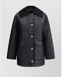 Ganni - Quilted Glossy Puffer Jacket - Lyst