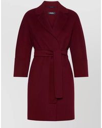 Max Mara - Wool Belted Short Coat - Lyst