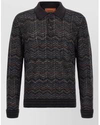 Missoni - Chevron Knit Polo Shirt Collared Design - Lyst