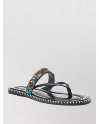 Dries Van Noten - Embellished Flat Slide Sandals Open Toe - Lyst