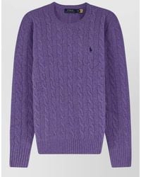 Polo Ralph Lauren - Wool And Cashmere Cable-Knit Crew-Neck Sweater - Lyst
