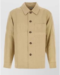 LeKasha - Linen Shirt Long Sleeves Chest Pocket - Lyst