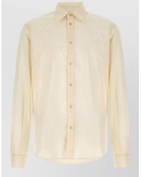 Valentino Garavani - Embroidered Cotton Long-Sleeve Shirt - Lyst