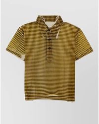 Maison Margiela - Summer Checkered Collared Casual Short Sleeve Top - Lyst