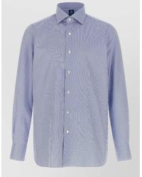 Finamore 1925 - Napoli Stripe Shirt Button Down Collar - Lyst