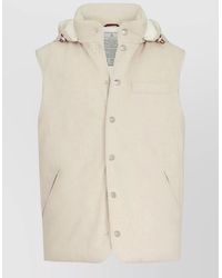 Brunello Cucinelli - Wool Flannel Down Padded Vest - Lyst