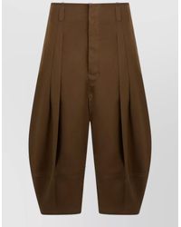 Lemaire - High-Rise 3/4 Pleated Balloon Pants - Lyst