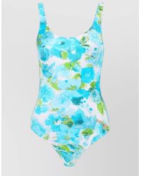 Chloé - Floral Scoop Neck Swimsuit Adjustable Straps - Lyst