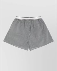 Sporty & Rich - Striped Cotton Knee-Length Shorts - Lyst