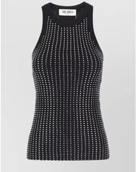 The Attico - Cotton Sleeveless Crystal Embellished Tank Top - Lyst