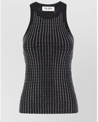 The Attico - Cotton Crystal Embellished Sleeveless Tank Top - Lyst