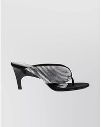 The Attico - Leather Crystal-Embellished Thong Sandals - Lyst