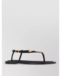 Balenciaga - Riva Leather Thong Sandals Flat Sole - Lyst