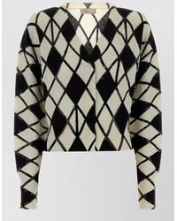 Blumarine - Embroidered Wool Cashmere Cardigan - Lyst