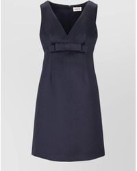 P.A.R.O.S.H. - Dress V Neckline Sleeveless Bow Detail - Lyst