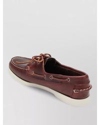 Sebago - Loafers Contrast Stitching Lace Detail Rubber Sole - Lyst