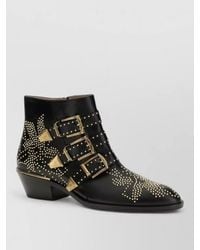 Chloé - Leather Lace-Up Boots - Lyst