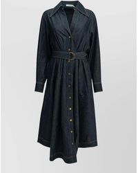 Zimmermann - Denim Midi Shirtdress - Lyst