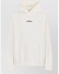 Maison Margiela - Cotton Hoodie Hood Embroidered Logo - Lyst