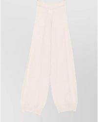 Fabiana Filippi - Wool Cashmere Fine-Knit Wide-Leg Ribbed-Cuff Lounge Trousers - Lyst