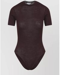Alaïa - Wool And Silk Slim-Fit Short-Sleeve Bodysuit - Lyst