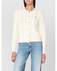 Polo Ralph Lauren - Cable Knit Cardigan With Ribbed Cuffs - Lyst