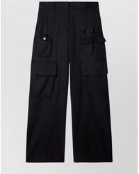 Off-White c/o Virgil Abloh - Wool High-Rise Wide-Leg Cargo Trousers - Lyst