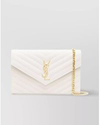 Saint Laurent - Cassandre Leather Clutch Bag - Lyst