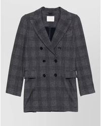 Circolo 1901 - Double Breasted Cotton Blend Tailored Jacket - Lyst