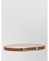 Gucci - Leather Reversible Skinny Belt - Lyst