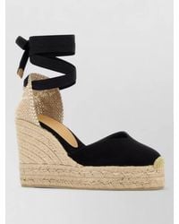 Castañer - Chiara Canvas Wedge Heel Espadrille Sandals - Lyst