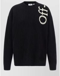 Off-White c/o Virgil Abloh - Merino Wool Vertical Bookish Crewneck Sweater - Lyst
