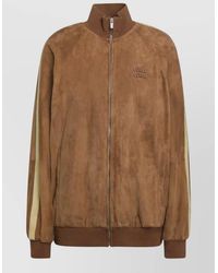 Miu Miu - High Collar Jacket Long Sleeves Ribbed Trims - Lyst