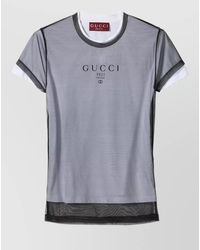 Gucci - Printed Double Layered Jersey T-Shirt - Lyst
