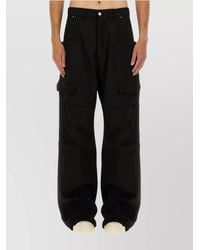 Rick Owens - Virgin Wool Straight-Leg Cargo Trousers - Lyst