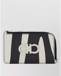 Ferragamo - Leather Zebra-Print Cardholder - Lyst