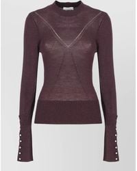 Rabanne - Merino Wool Silk Crewneck Sweater - Lyst