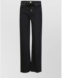 Ganni - Denim Drawstring Wide-Leg Jeans - Lyst