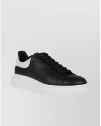 McQueen - Oversized Leather Sneaker With Perforated Sides - Lyst