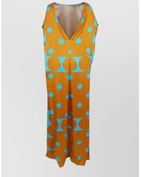 Dries Van Noten - Printed Satin Maxi Dress - Lyst