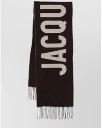 Jacquemus - Wool Logo Fringed Scarf - Lyst