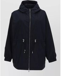 Moorer - Hooded Coat Adjustable Waist Elastic Cuffs - Lyst